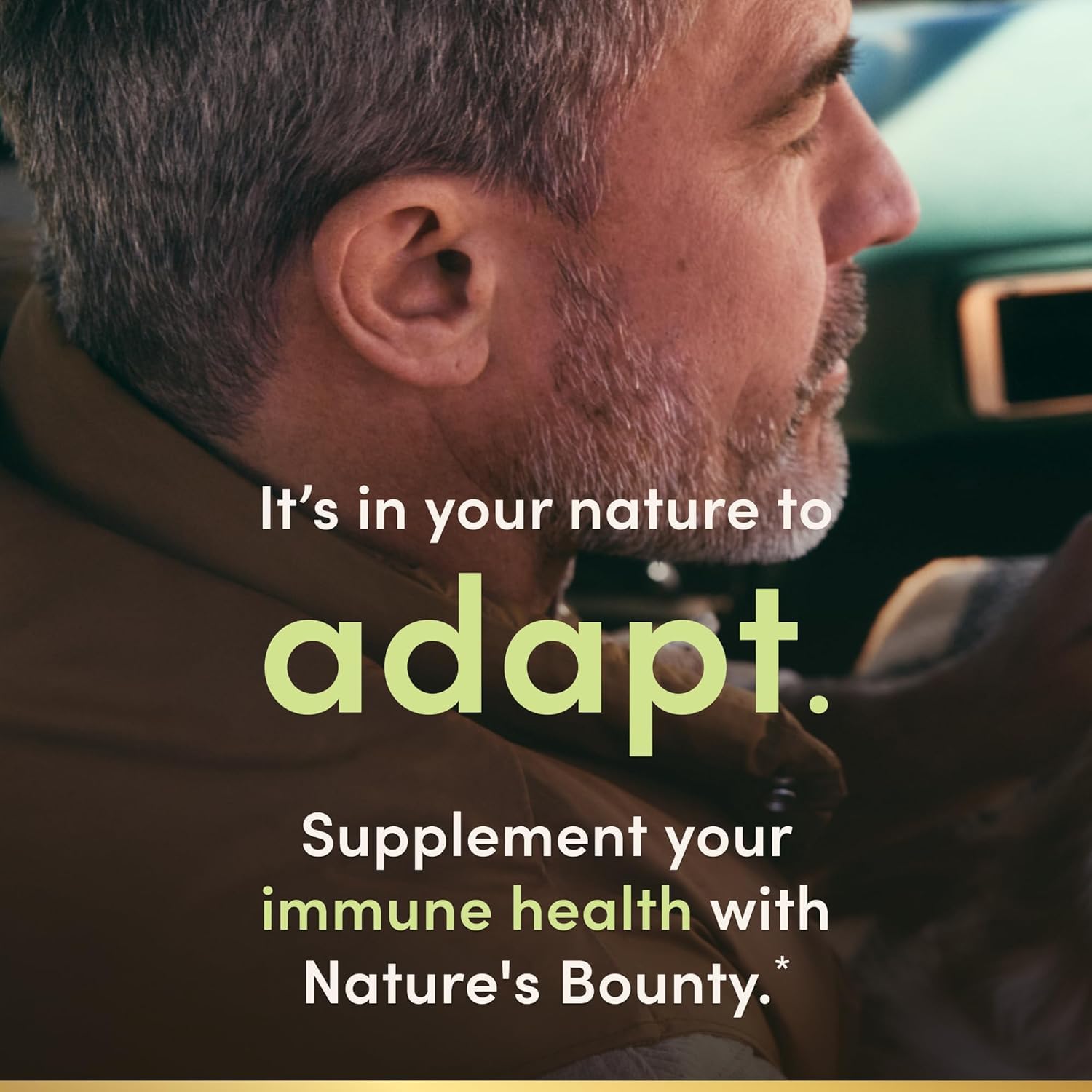 Nature's Bounty Vitamin D3 softgels side view with dosage details