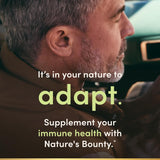 Nature's Bounty Vitamin D3 softgels side view with dosage details