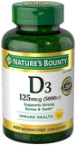 Nature's Bounty Vitamin D3 supplement front view