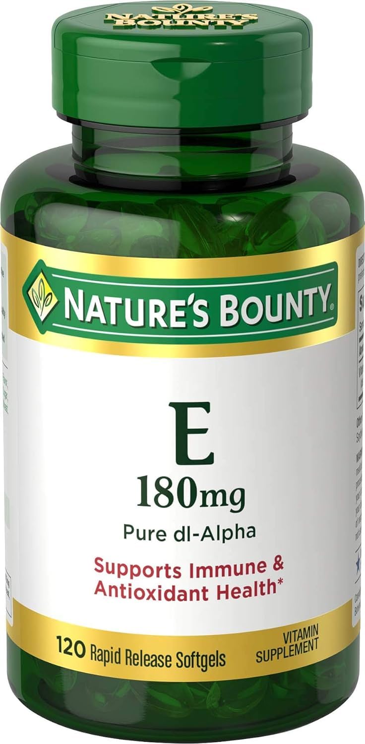 Nature's Bounty Vitamin E Softgel 400 IU pack of 2 bottles with 120 softgels each