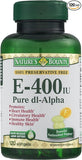 Nature's Bounty Vitamin E softgels bottle side view