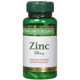 Nature's Bounty Zinc Caplets 50mg side view showing caplet size