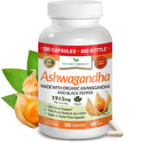 NATURE'S BRANCH Ashwagandha 1965mg vegan capsules front view