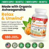 NATURE'S BRANCH Ashwagandha 1965mg vegan capsules with black pepper