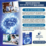 NATURE'S BRANCH Brain support Supplement packaging on a wooden table