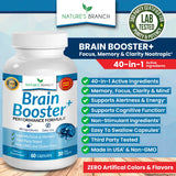 NATURE'S BRANCH Brain support Supplement side view showing capsule size