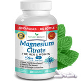 NATURE'S BRANCH Magnesium Citrate 400mg capsules front view