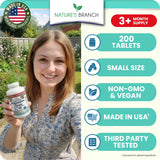 NATURE'S BRANCH Magnesium Citrate 400mg capsules side view