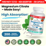 NATURE'S BRANCH Magnesium Citrate 400mg capsules with measuring spoon