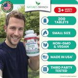 NATURE'S BRANCH Magnesium Taurate 400mg bottle side view