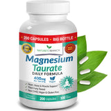 NATURE'S BRANCH Magnesium Taurate 400mg capsules front view