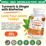 NATURE'S BRANCH Turmeric and Ginger Supplement close-up of capsules