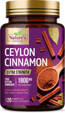 Nature's Choice Ceylon Cinnamon Capsules 1800mg front view
