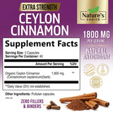 Nature's Choice Ceylon Cinnamon Capsules 1800mg side view
