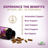 Nature's Choice Ceylon Cinnamon Capsules 1800mg with measuring spoon