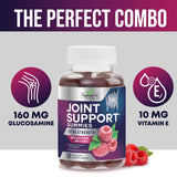 Nature's Choice Joint Support Gummies displayed with a measuring spoon
