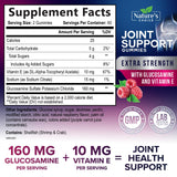 Nature's Choice Joint Support Gummies side view showing dosage