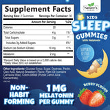 Nature's Choice Kids Melatonin Gummies 2mg Berry Flavour side view