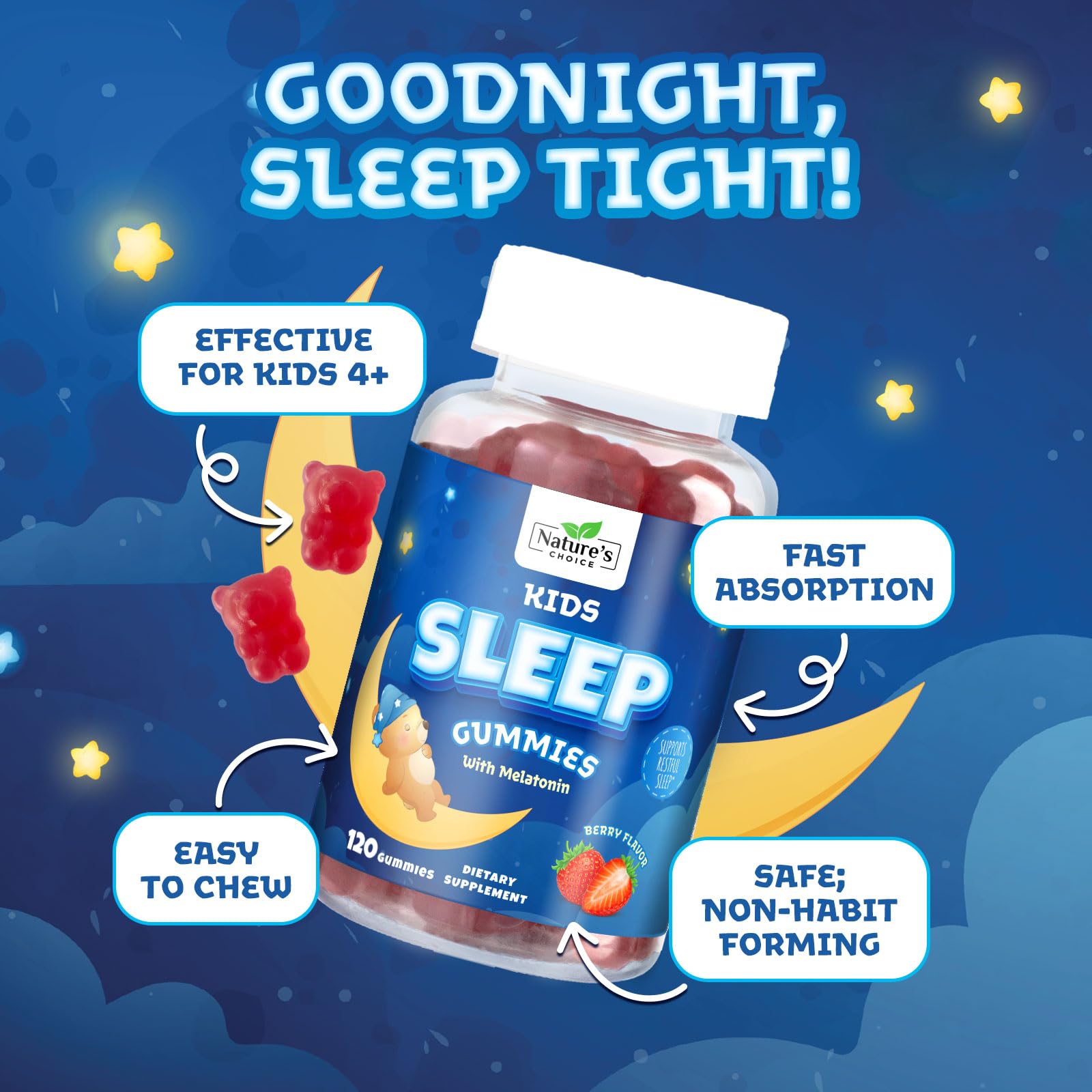 Nature's Choice Kids Melatonin Gummies ingredients list