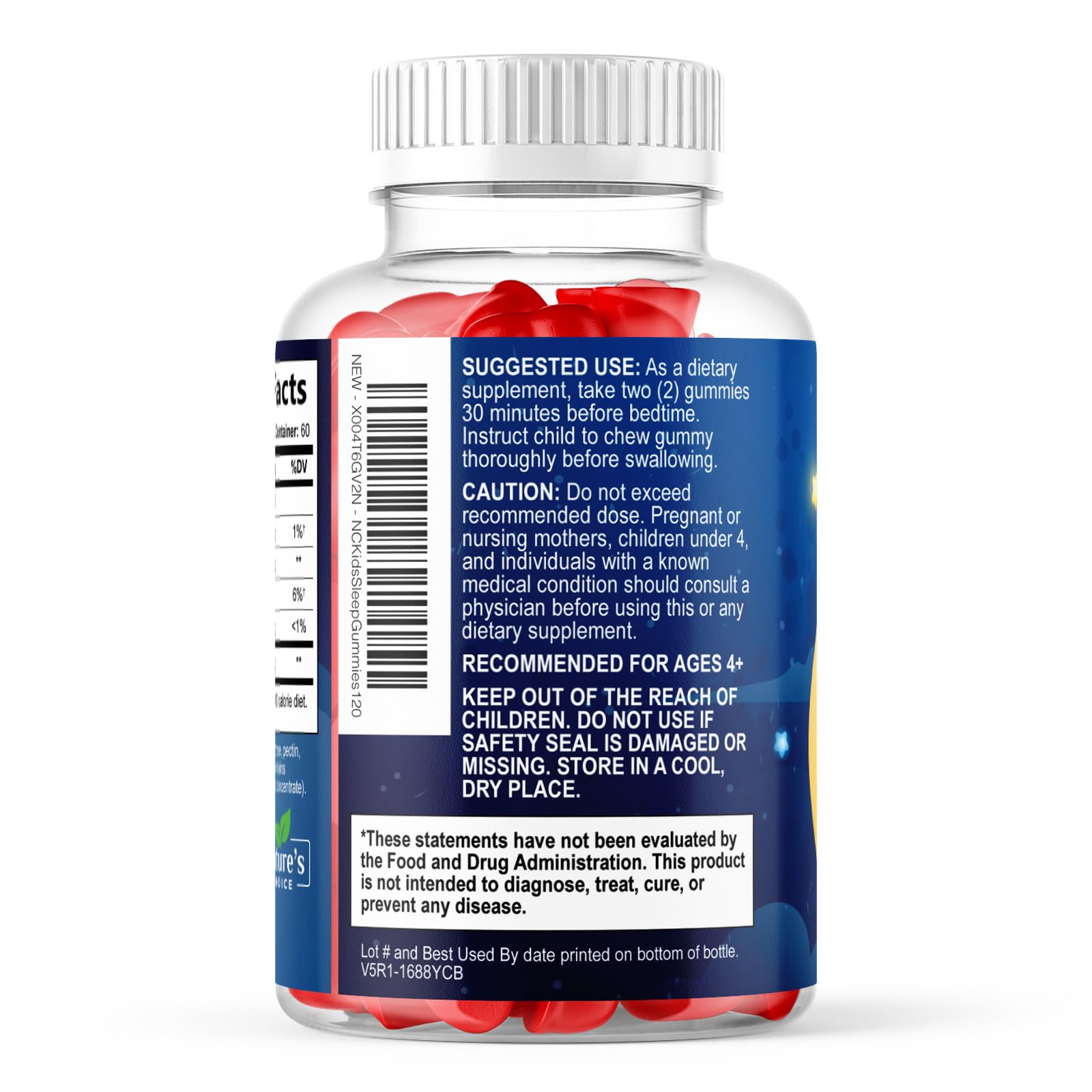 Nature's Choice Kids Melatonin Gummies on a table
