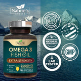 Nature's Choice Omega-3 Fish Oil Triple Strength 2400mg softgel close-up