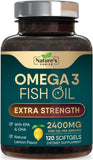 Nature's Choice Omega-3 Fish Oil Triple Strength 2400mg softgel front view