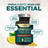 Nature's Choice Omega-3 Fish Oil Triple Strength 2400mg softgel in hand