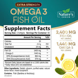 Nature's Choice Omega-3 Fish Oil Triple Strength 2400mg softgel side view