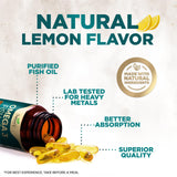 Nature's Choice Omega-3 Fish Oil Triple Strength 2400mg softgels on a table