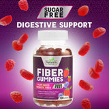 Nature's Choice Sugar-Free Fiber Gummies on a wooden table