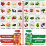 Nature's Core Fruit and Veggies Supplement bottle with measuring spoon