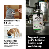 Nature's Diet MCT Oil 907g back view with ingredients