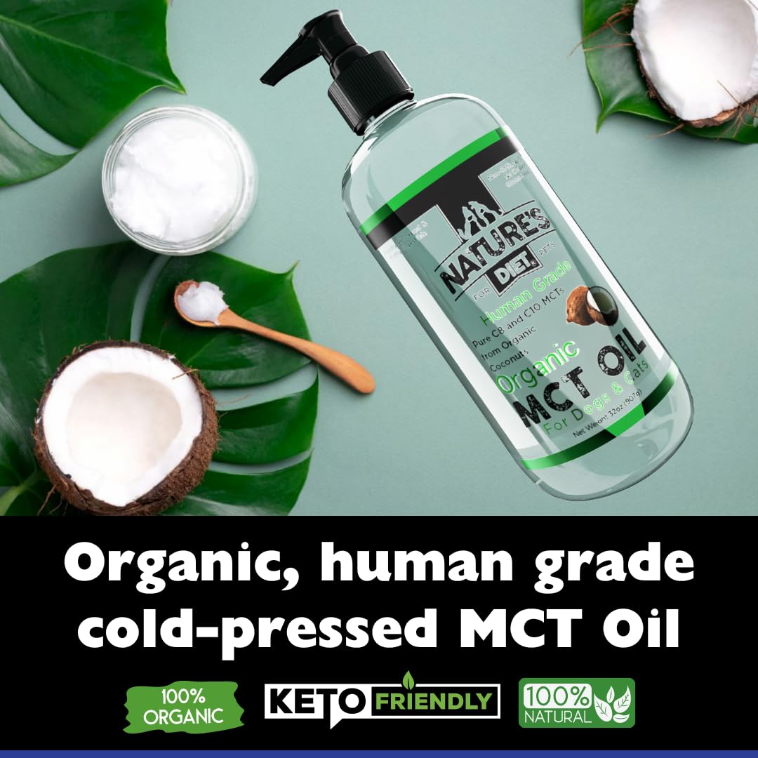 Nature's Diet MCT Oil 907g lifestyle scene with pets