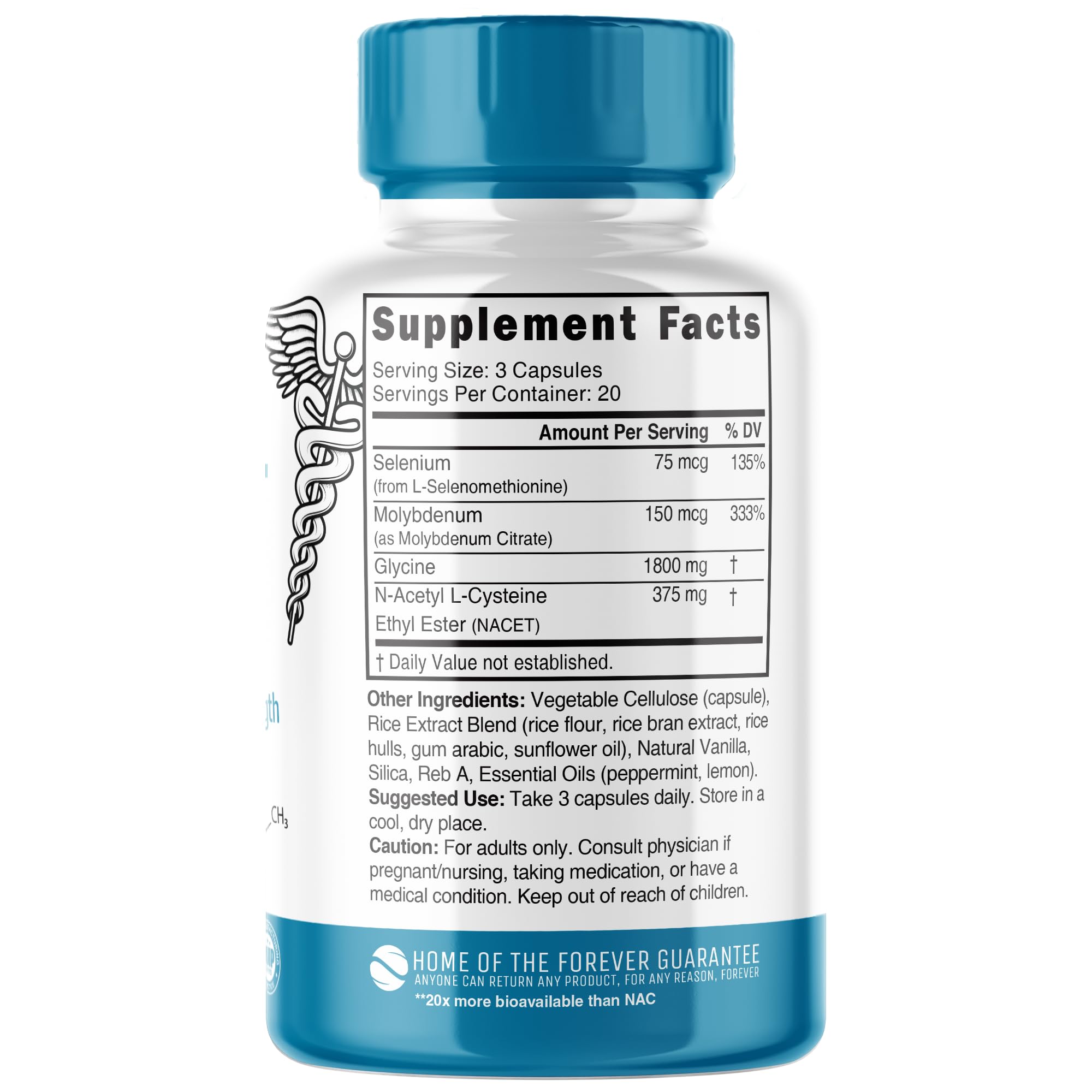 Nature's Fusions Acetyl-L-Carnitine 375mg supplement capsules close-up