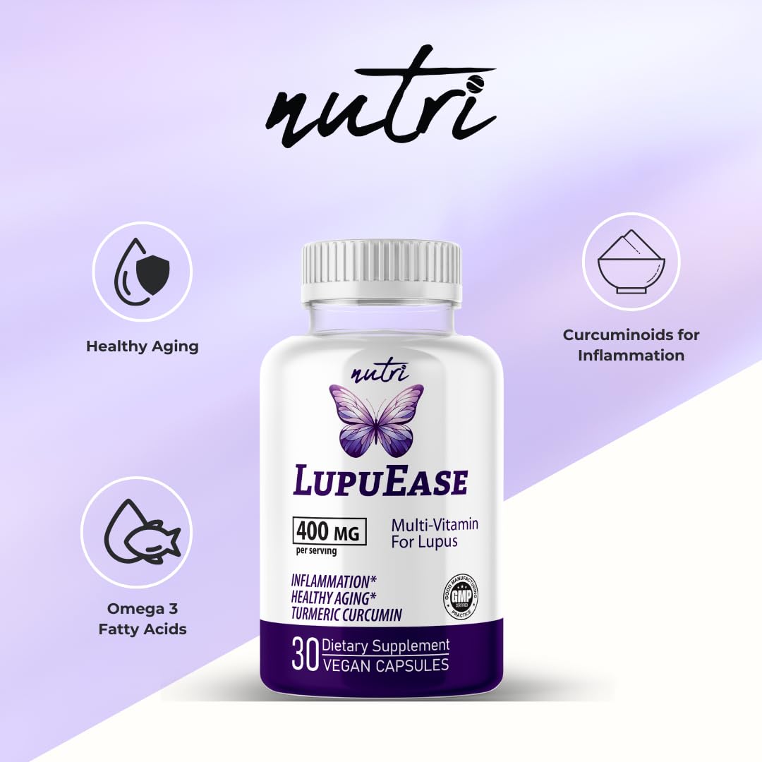 Nature's Fusions LupuEase Turmeric Supplement 50g side view