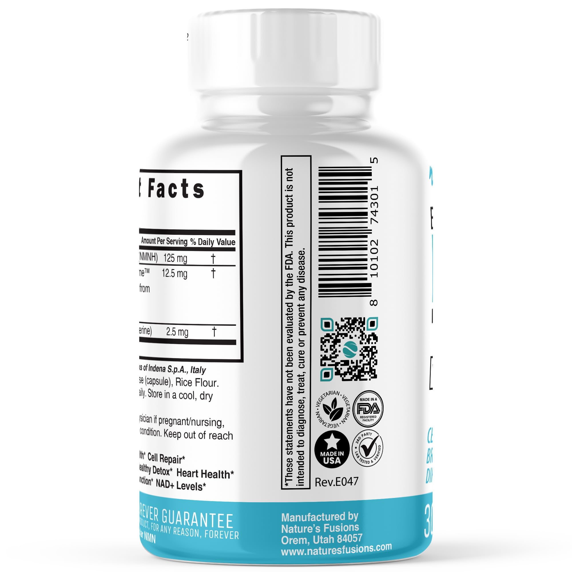 Nature's Fusions Niacin B3 Supplement 32g capsule close-up
