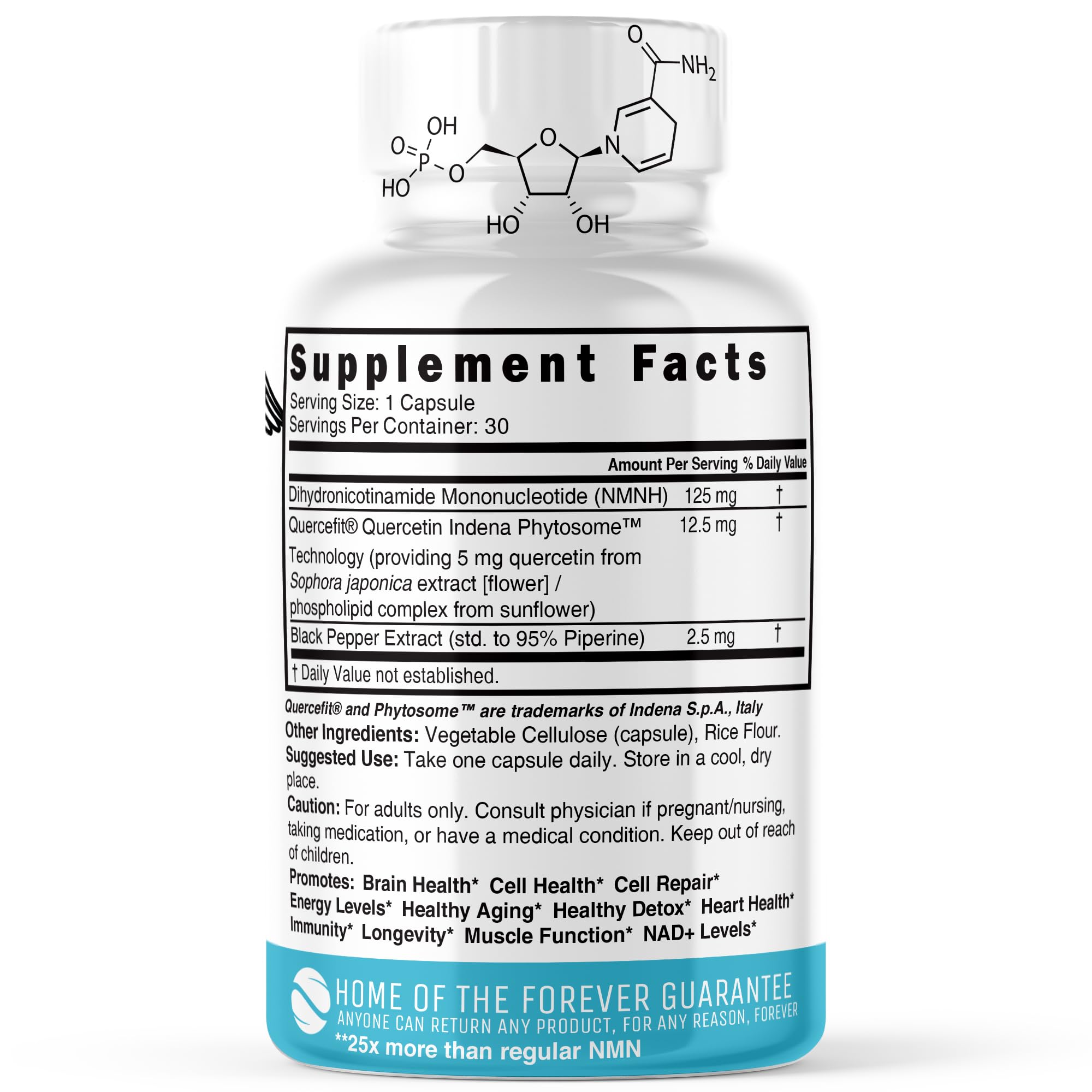 Nature's Fusions Niacin B3 Supplement 32g side view