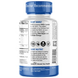 Nature's Fusions NMN 500mg Quercetin Supplement Capsules with a measuring spoon
