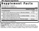 Nature's Fusions Nutri L-Ergothioneine Mushroom Complex bottle with mushrooms in background