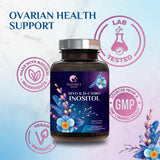 Nature's Glow Inositol Supplement 40:1 Ratio 1000mg capsule back view