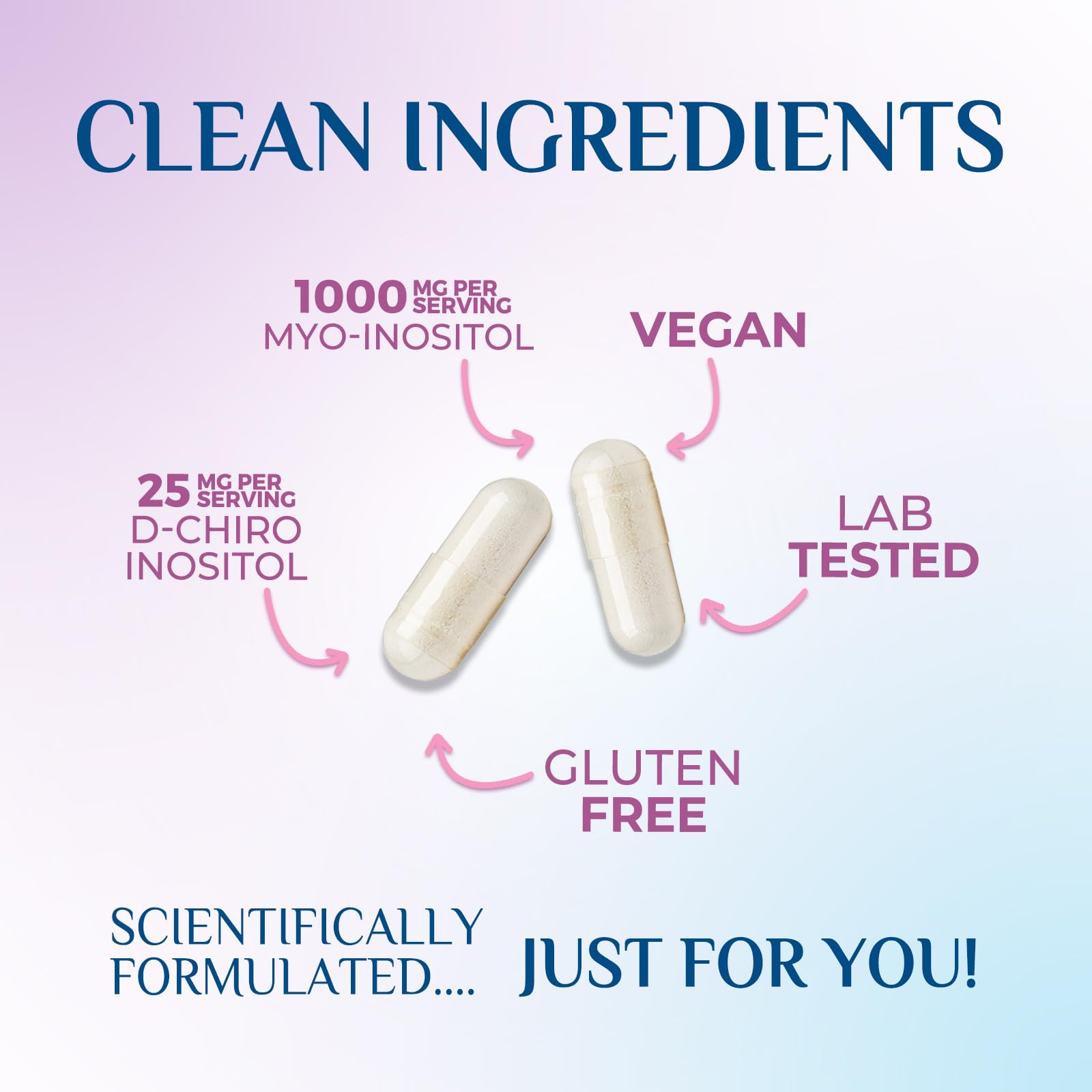 Nature's Glow Inositol Supplement 40:1 Ratio 1000mg capsule ingredients list