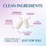 Nature's Glow Inositol Supplement 40:1 Ratio 1000mg capsule ingredients list