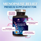 Nature's Glow Inositol Supplement 40:1 Ratio 1000mg capsule on a wooden table