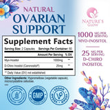 Nature's Glow Inositol Supplement 40:1 Ratio 1000mg capsule packaging