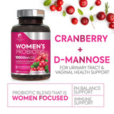 Nature's Glow Women's Probiotic side view of bottle