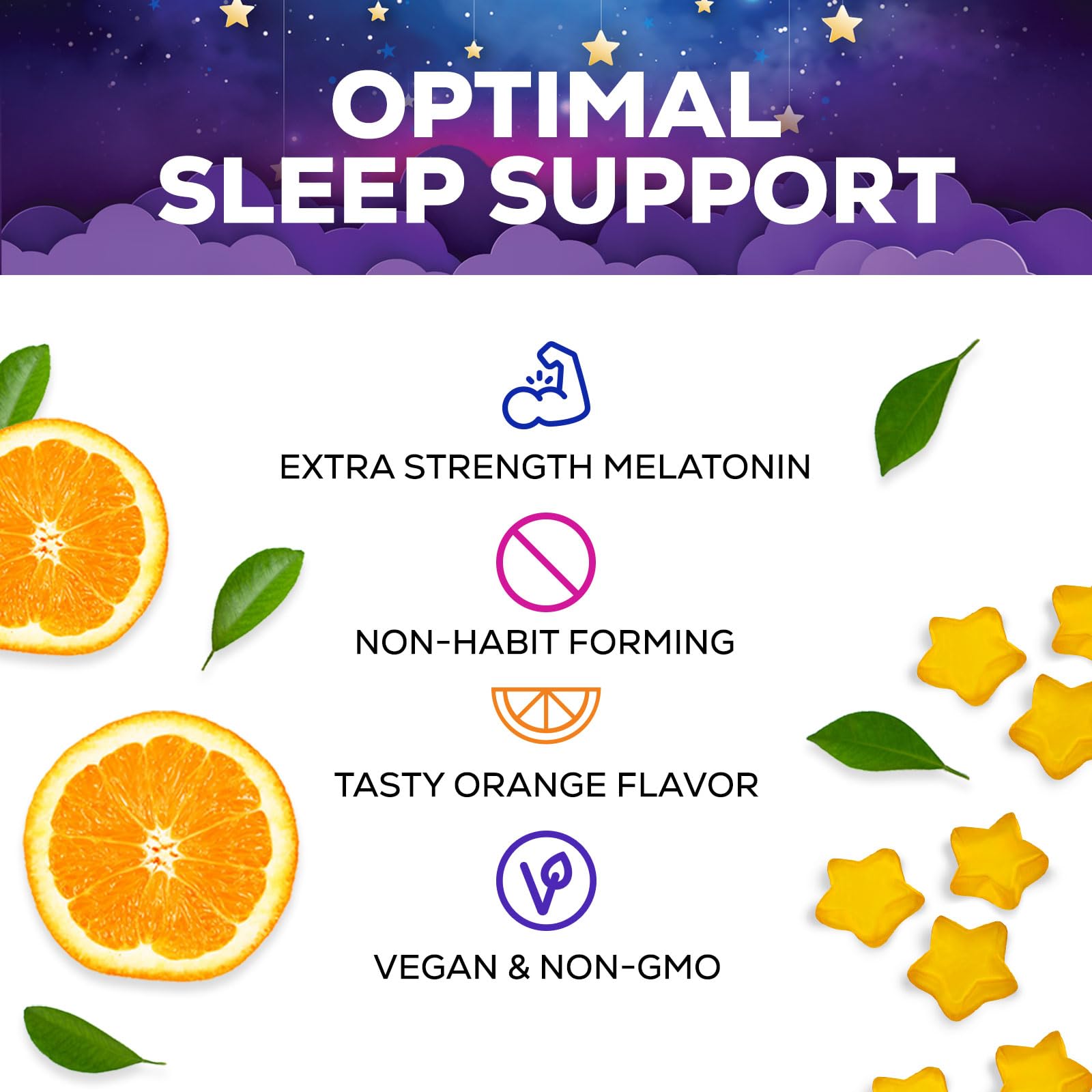 Nature's Gummies Sleep Gummies 6mg Melatonin displayed with other supplements