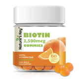 Nature's Key Chewable Biotin Gummies front view with packaging
