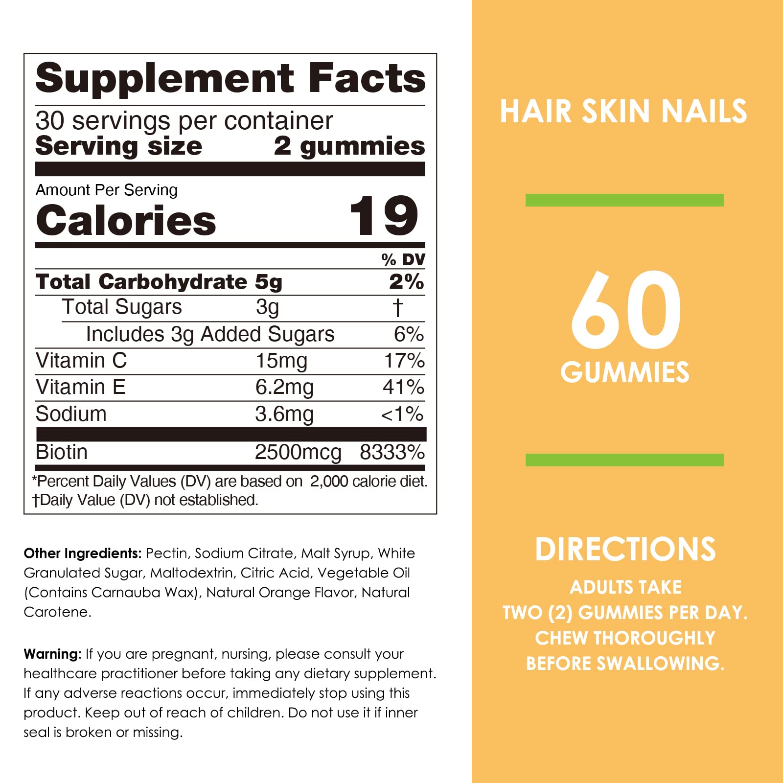 Nature's Key Chewable Biotin Gummies side view showing gummies