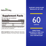 Nature's Key Melatonin 6mg chewable tablets in a hand
