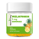 Nature's Key Melatonin Gummies 5mg pineapple flavour front view